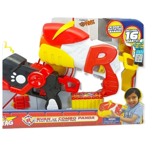 Ryans World Dart Tag Ryan vs Combo Panda 2 Pack Blasters - Picture 2 of 6